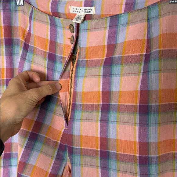 Billabong Multicolor Plaid Women's Capris - Picture 4 of 12